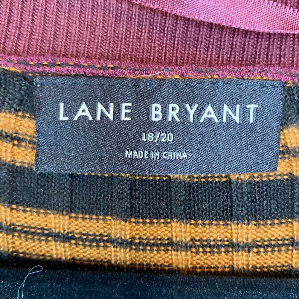 Lane Bryant Fitted Button Front Striped Duster Cardigan Multicolored Size 18/20 - Picture 11 of 15